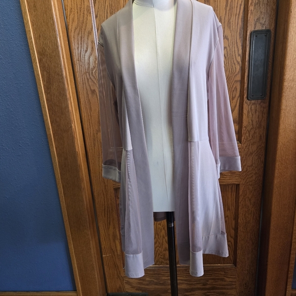 Taupe colored dress with jacket. Size 14 Tall by R& M Richards - Picture 5 of 10
